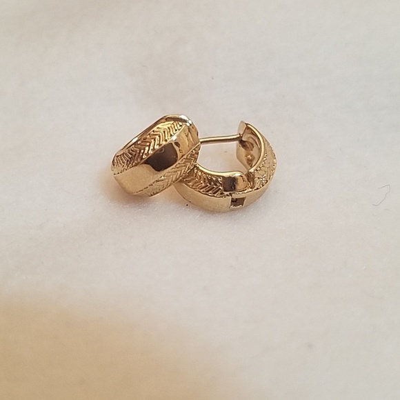 Cole Haan Gold Hoop Earring - Picture 4 of 5